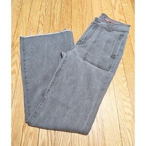 Pilcro Anthropologie The Icon Gray Wash Flare Denim Jeans Women's Size 25